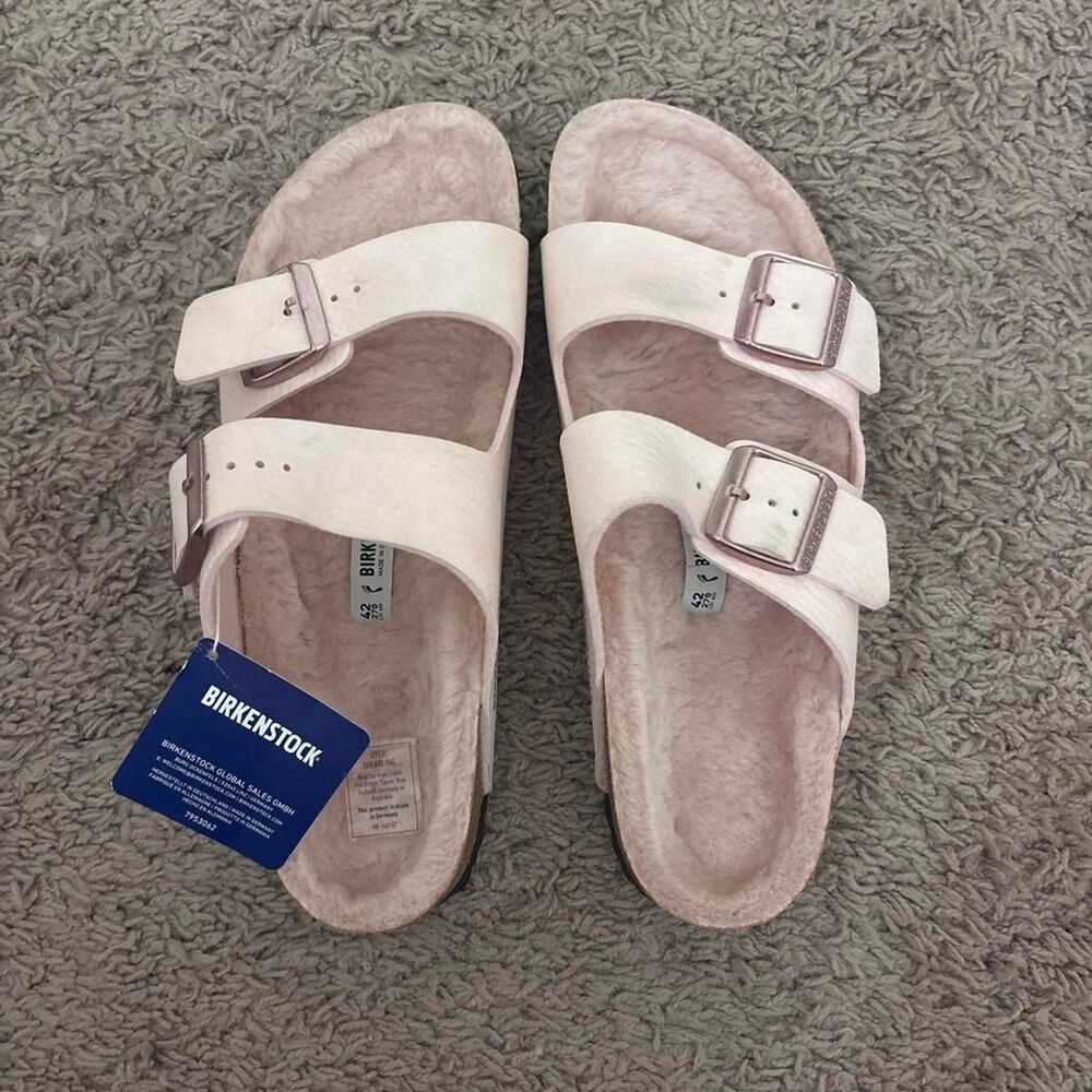 Birkenstock Arizona Women's Pink and White Sandals